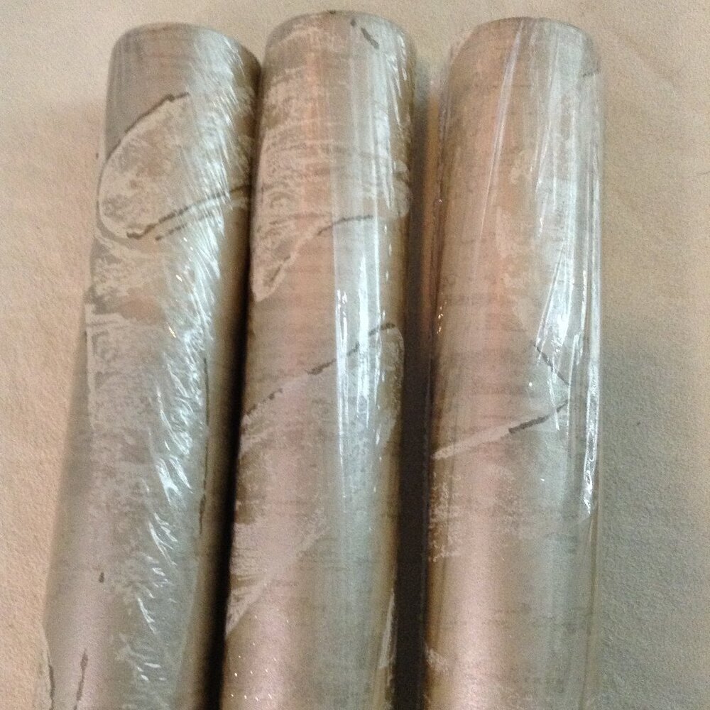 NOS 4 Rolls Antonina Vella Abstract Gold/Silver Wallpaper Contemporary Classic - Picture 3 of 4